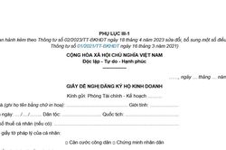 Mẫu đơn đăng ký dạy thêm, học thêm tại nhà cho thầy cô giáo theo hộ kinh doanh