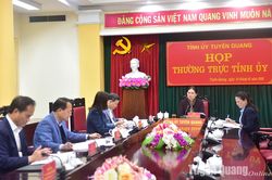 Thường trực Tỉnh ủy cho ý kiến về sắp xếp tổ chức, bộ máy một số cơ quan theo chủ trương tinh gọn bộ máy, tổ chức và kế hoạch đầu tư công 2025