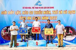 Giải đẩy gậy, kéo co thiếu niên, trẻ và vô địch tỉnh An Giang năm 2025: Huyện Châu Phú xuất sắc đoạt hạng nhất toàn đoàn