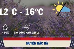 Các địa phương có mưa nhỏ rải rác, trời rét