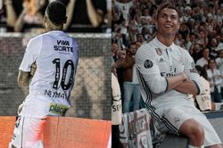 Neymar bắt chước Ronaldo