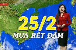 Dự báo thời tiết tối 25/2