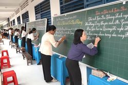 Tân Châu tổ chức Hội thi 'Viết đúng, viết đẹp'