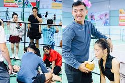 Lý Hoàng Nam gây sốt khắp các diễn đàn với màn chăm sóc vợ xinh trên sân pickleball