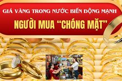 Giá vàng trong nước biến động mạnh, người mua 'chóng mặt'