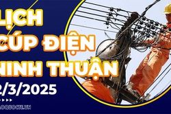 Lịch cúp điện Ninh Thuận hôm nay ngày 2/3/2025