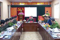 Đồng chí Thứ trưởng Bộ Công an Trần Quốc Tỏ kiểm tra công tác chuyển giao nhiệm vụ quản lý Nhà nước về cai nghiện ma túy tại Ninh Bình
