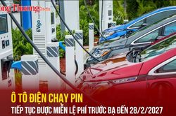 Ô tô điện chạy pin tiếp tục được miễn lệ phí trước bạ đến 28/2/2027