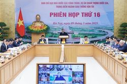 Thủ tướng chủ trì phiên họp 16 Ban Chỉ đạo các công trình trọng điểm ngành Giao thông vận tải