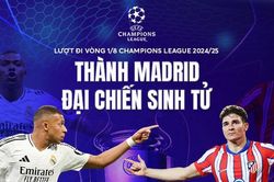 Lịch thi đấu Champions League 13/3: Đại chiến Madrid