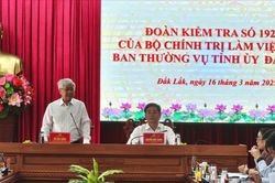 Đoàn kiểm tra Bộ Chính trị công bố dự thảo kiểm tra Ban Thường vụ tỉnh Đắk Lắk