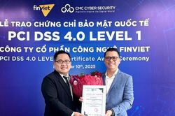 Nhận Chứng chỉ PCI DSS 4.0 Level 1, Finviet bảo đảm an toàn trong các giao dịch tài chính trực tuyến