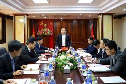 Phó Chánh án Tòa án nhân dân tối cao Nguyễn Quốc Đoàn làm việc với Báo Công lý