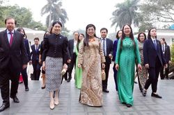 Hai Phu nhân Thủ tướng Việt Nam và Singapore tham quan Bảo tàng Dân tộc học Việt Nam