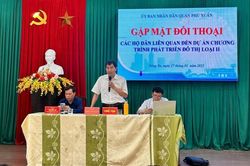 Đối thoại các hộ dân liên quan đến Dự án chương trình phát triển đô thị loại II