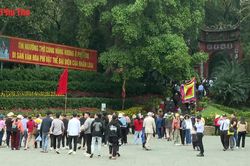 Tình hình an ninh trật tự được đảm bảo trong ngày đầu khai hội Đền Hùng