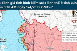 Bản đồ cho thấy bước tiến của Nga trên chiến trường