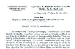 Giải quyết khiếu nại của hộ bà Trần Kim Trâm