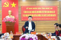Phó Chủ tịch UBND tỉnh Nghệ An Bùi Đình Long làm việc với huyện Hưng Nguyên về định hướng sắp xếp đơn vị hành chính