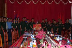 Bộ Chỉ huy Quân sự thành phố thăm, chúc Tết Bộ Chỉ huy Quân sự tỉnh Salavan (Lào)