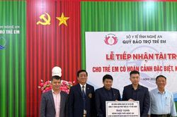 Tiếp nhận tài trợ cho trẻ em có hoàn cảnh khó khăn tỉnh Nghệ An