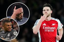 Declan Rice thách thức định luật vật lý với 2 cú đá phạt vào lưới Real, khiến Mbappe và Bellingham kinh ngạc