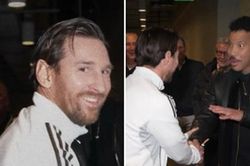 Messi lần đầu gặp thần tượng âm nhạc mà mình được đặt tên theo, người hâm mộ thốt lên 'thật á?'