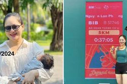 Ngọc nữ màn ảnh Việt gây ấn tượng ở lần đầu chạy giải, được khen ngợi vì nhanh lấy lại dáng sau sinh
