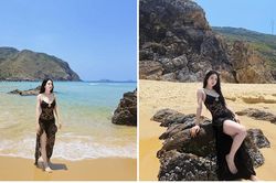 Hot girl bóng đá Hà Nam khoe bộ ảnh 'nóng bỏng' trên biển cùng tri kỉ