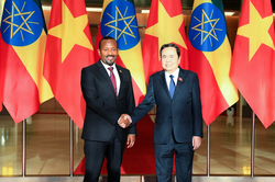 Chủ tịch Quốc hội Trần Thanh Mẫn hội kiến Thủ tướng Ethiopia Abiy Ahmed Ali
