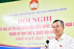 Tổng Kiểm toán Nhà nước Ngô Văn Tuấn tiếp xúc cử tri Hòa Bình