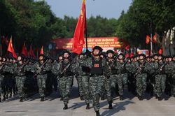 Hợp luyện các lực lượng tham gia diễu binh, diễu hành kỷ niệm 50 năm Ngày Giải phóng miền Nam