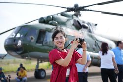 Trải nghiệm bay cùng đội trực thăng hợp luyện thả cờ Tổ quốc