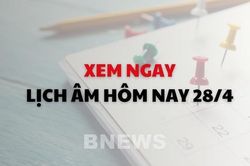 Xem ngay lịch âm dương hôm nay 28/4