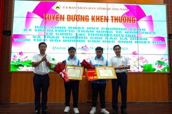 Tuyên dương hai anh em song sinh đoạt Huy chương Vàng Olympic Toán quốc tế 2025