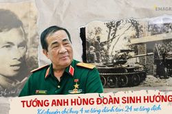 Tướng Anh hùng Đoàn Sinh Hưởng kể chuyện chỉ huy 4 xe tăng đánh tan 24 xe tăng địch