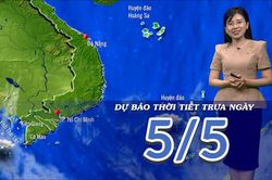 Dự báo thời tiết trưa ngày 5/5/2025: Nắng nóng bắt đầu lan rộng
