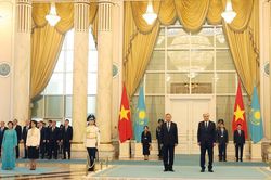 Hình ảnh Lễ đón Tổng Bí thư Tô Lâm và Phu nhân thăm cấp Nhà nước Cộng hòa Kazakhstan