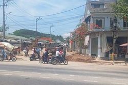 Thi công đường ngang đấu nối với Quốc lộ 1 khi chưa có giấy phép
