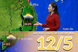Dự báo thời tiết đêm nay và ngày mai 12/5/2025: Mưa giảm trên các khu vực