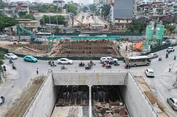 Hầm chui nút giao Giải Phóng - Kim Đồng đạt hơn 70%, về đích vào cuối năm