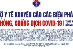Bộ Y tế khuyến cáo các biện pháp phòng, chống COVID-19