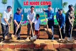 Khởi công xây dựng nhà nhân ái cho thiếu nhi ở xã Gào
