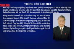 Thông cáo đặc biệt về Lễ Quốc tang nguyên Chủ tịch nước Trần Đức Lương