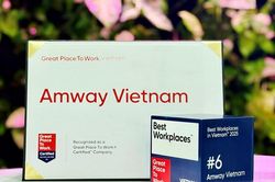 Amway đứng Top 6 'Nơi làm việc xuất sắc hàng đầu Việt Nam 2025'