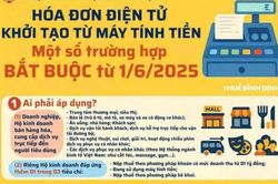 Áp dụng hóa đơn điện tử khởi tạo từ máy tính tiền