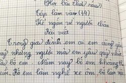 Học trò lớp 2 viết bài văn kể về người bố làm xe ôm, ai đọc cũng cay khóe mắt