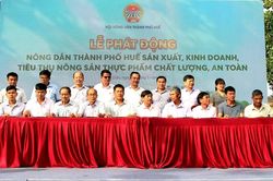 Nông dân thành phố Huế sản xuất, kinh doanh, tiêu thụ nông sản an toàn