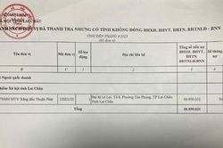Lai Châu: 1 doanh nghiệp nợ đọng bảo hiểm xã hội