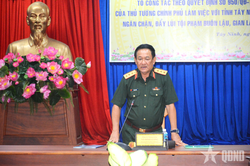 Thượng tướng Võ Minh Lương làm việc về công tác đấu tranh đẩy lùi tội phạm buôn lậu tại Tây Ninh